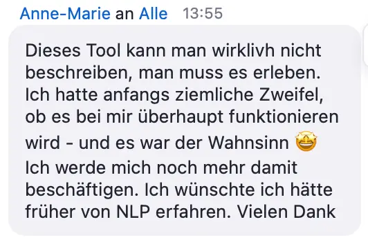 Anne-Marie - früher von NLP erfahren