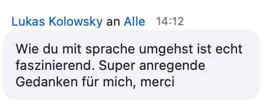 Lukas - Sprache anregende Gedanken