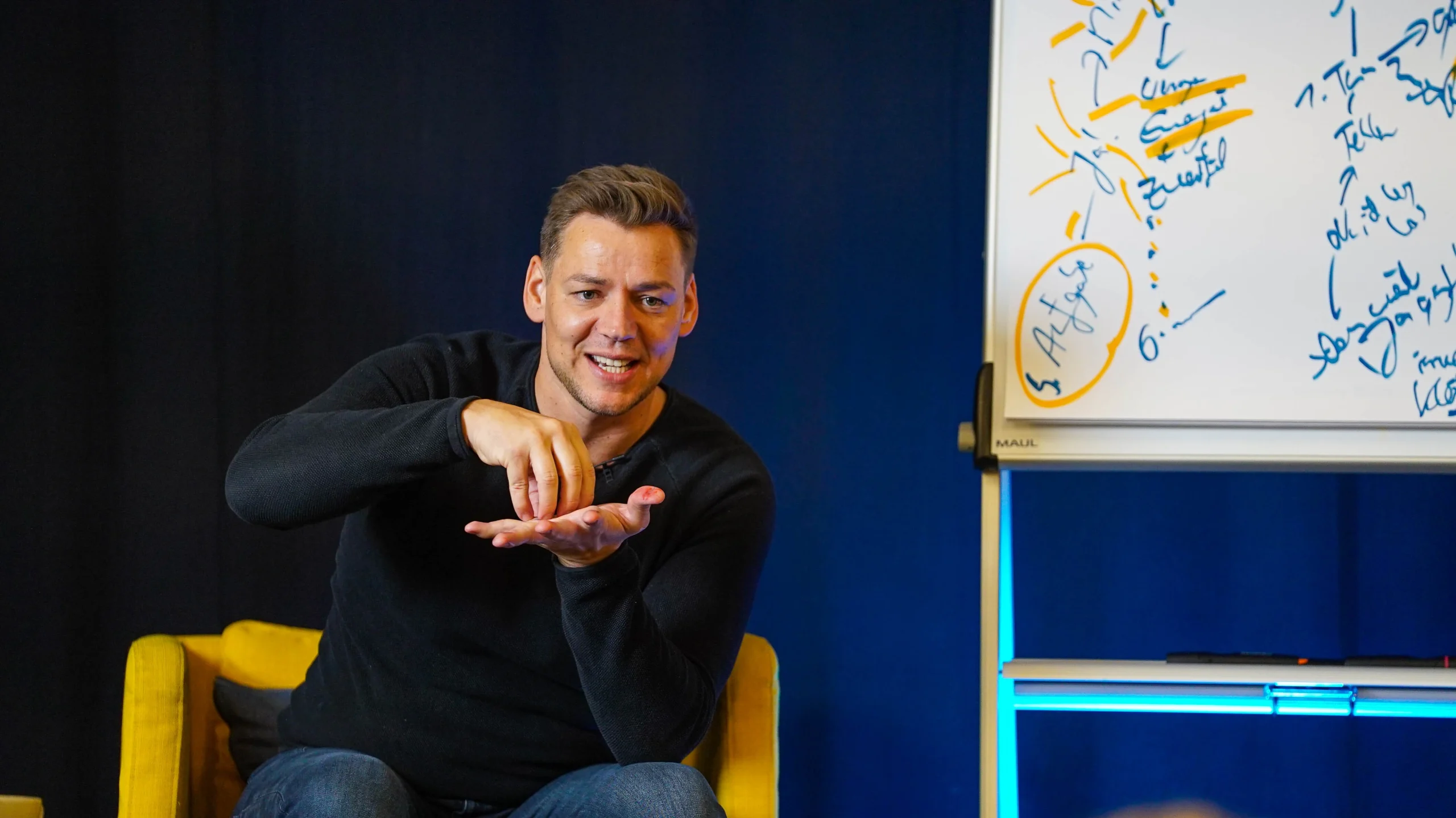 Marcel Rosenbach auf der Bühne